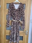 Sukienka welurowa w panterę livans