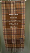 Lands' End  NOWY  Amerykański duży szal wełniany, 160 x 37 cm