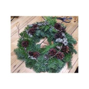 Wianek na drzwi, naturalny, jodła nobilis 30cm