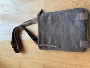 Młodzieżowa torba na ramię - listonoszka - skóra naturalna