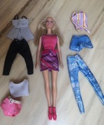 Lalka Barbie Modelka Stylowa Ubrania Sukienka Spodnie TOP