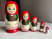 Russian Wooden Nesting Doll, Matrioszka, Matryoshka -Belarusian girl 5psc