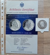 Hessen Ludwig IV 2 Marki 1888 - REPLIKA   Ag 333/1000