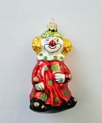 Bombki choinkowe szklane 1 szt KLAUN kształtka retro jak prl 