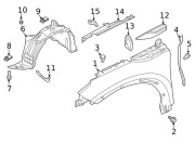 Infiniti QX50 2018+ 2.0 błotnik przód prawy lewy