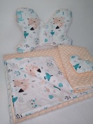 Kocyk minky, zestaw 4w1 ,kocyk poduszka, motylek