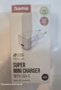 Ładowarka sieciowa Hama 30W szybkie ładowanie Supermini Gan Pd/qc biała