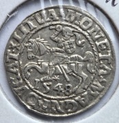 Półgrosz Litewski Zygmunta II Augusta, 1548r, srebro, Duża data.