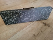 Piękna szara Markowa Torebka Karen Millen z diamentami Galmour Imprezowa