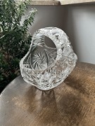 Koszyk kryształowy unikat Huta PRL Półmisek