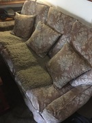 Sofa i fotel z ręcznie szytym pokrowcem