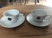 Filiżanki porcelanowe Chodzież z polskim bursztynem