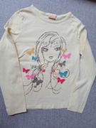 Bluzeczka  - Cherokee - dla dziewczynki - granatowa - roz.122 -