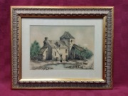 Obrazek w drewnianej ramie za szkłem 56x45cm 13378