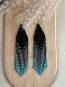 Kolczyki z japońskich koralików.