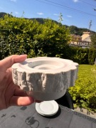 Świecznik z biskwitowej porcelany lata 70;te