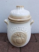 Ceramiczny garnek do kiszonek, z pokrywką