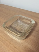 Duża szklana popielniczka z czasów PRL