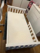 Łóżko łóżeczko dziecięce drewniane białe 