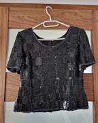 Roman Originals Crop Top Czarny z podszewką