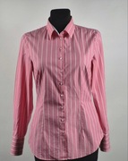 Koszula HAWES & CURTIS 38 M Bawełna Różowa Prążek Old Money Biuro