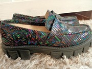 Mokasyny buty handmade skórzane zapato rozmiar 40