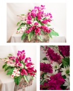 Duża kompozycja nagrobna 90x60 cm | betonowa misa | kwiaty wysokiej jakości