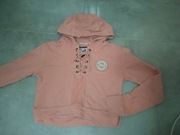 Damska bluza z kapturem i wiązaniem 