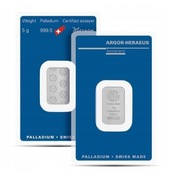 Sztabka palladu 5 gramów ARGOR-HERAEUS