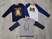 T-shirt chłopięcy dł rękaw - 3 szt. - ROZM 116