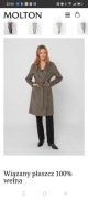 Molton  damski płaszcz wełna 100 procent kolor khaki r.40