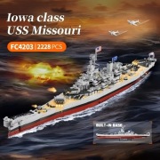 USS Missouri  Pancernik Okręt Wojenny, klocki kompatybilne z Lego i Cobi