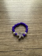 Pierścionek z koralików szklanych gwiazda