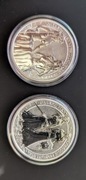 1 oz srebro 999 Germania Allegories zestaw 2 monet 2021 2022