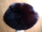 Czapka futrzana lis brązowo czekoladowy