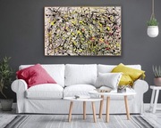 Obraz abstrakcyjny wzorowany na Jacksonie Pollocku