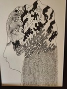 Obraz kobieta ręcznie wykonany