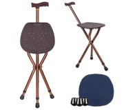 Laska z siedziskiem składana 2w1 stołek 120kg regulowana