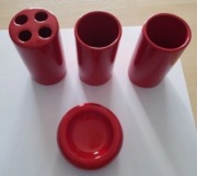 Zestaw akcesoria łazienkowe kubki Castorama