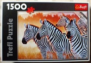 puzzle / 1500 elementów / zebry