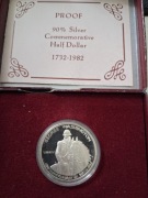 srebrne pół dolara USA 1982 250 lecie George Washington