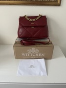 Wittchen nowa czerwona/bordowa elegancka torebka damska z paskiem i łańcuch