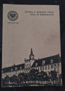 Studia z dziejów epoki Jana III Sobieskiego 