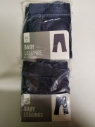 2szt welurowe legginsy niemowlęce typu dzwony w rozmiarze 80