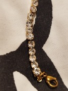 Stal nierdzewna bransoletka z kryształkami 18 cm