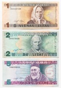 Litwa 1, 2, 5 lity 1993 P.53-55 Zestaw 3 sztuk Bardzo rzadkie
