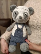 Miś Panda na szydełku, Maskotka misiek, Handmade