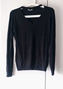 Bluzka czarna sweterkowa z czokerem M