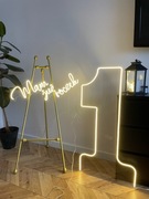 Napis LED - Mam już roczek + cyfra 1