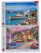 Zestaw puzzli Trefl 2000 el. i 1500 el. stan BARDZO DOBRY